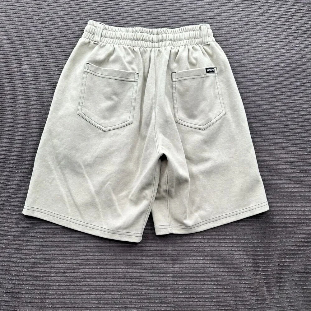 Rokfit Motion Shorts Men Medium Beige Polyester Gym Workout Lifting‎ Athletic.